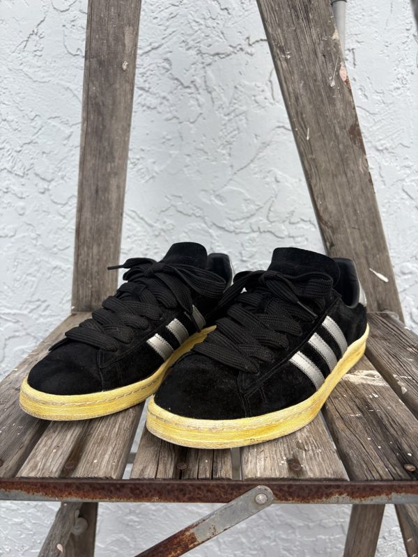 2012 mita x adidas Campus 80s, Black Suede, Metallic Silver, Q21640, Men's 9.5, photo 1