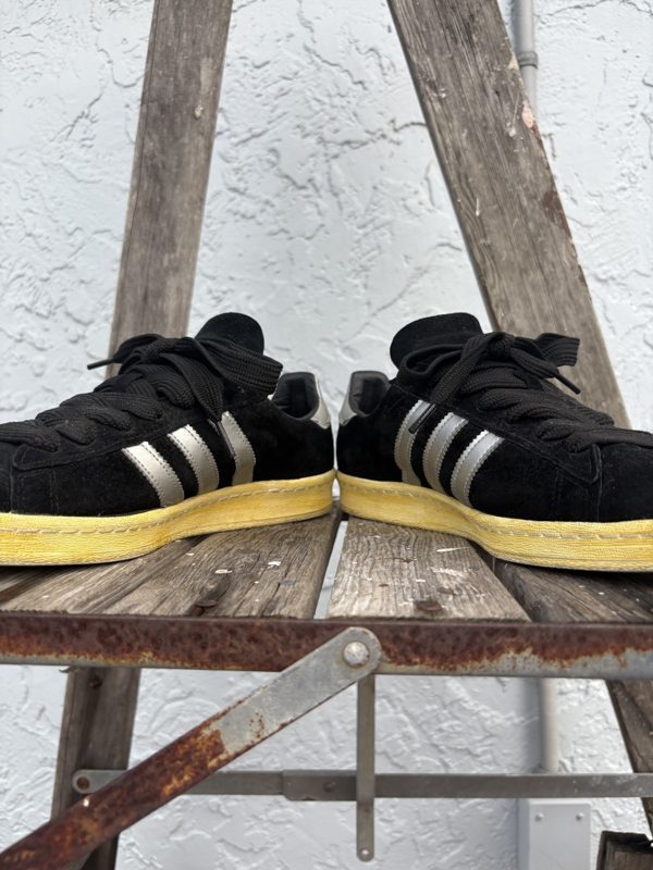 2012 mita x adidas Campus 80s, Black Suede, Metallic Silver, Q21640, Men's 9.5, photo 3