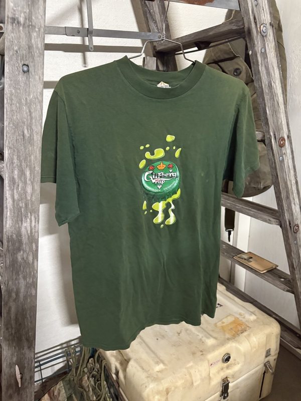 90s Flip Skateboards Gold Brand Flipsberg Tee, Green, L, photo 1