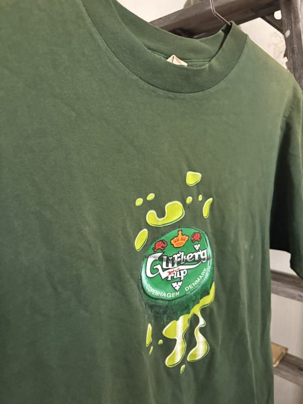 90s Flip Skateboards Gold Brand Flipsberg Tee, Green, L, photo 2