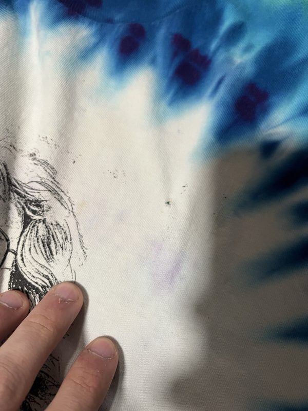 90s Jerry Garcia Tribute Tie Dye Tee, Blue and Purple, XXL, photo 3