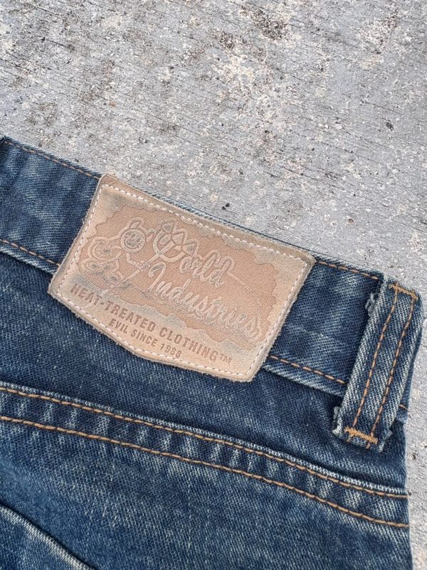 90s World Industries Straight Skate Jeans, Waist 30, Made in USA, Embroidered Leg, photo 5
