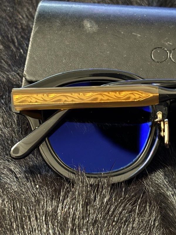 Eyevan 7285 Model 780 C.100 Sunglasses, Black Gold, Japan, photo 4