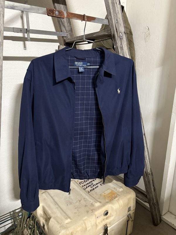Vintage Polo Ralph Lauren Harrington Jacket, Navy, Windowpane Lining, XL, photo 1