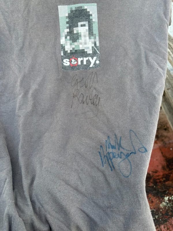 Y2K Flip Skateboards Sorry Video Promo Tee, Faded Grey, M, Signed, with VHS, photo 3